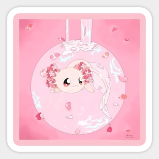 Spring axolotl Sticker